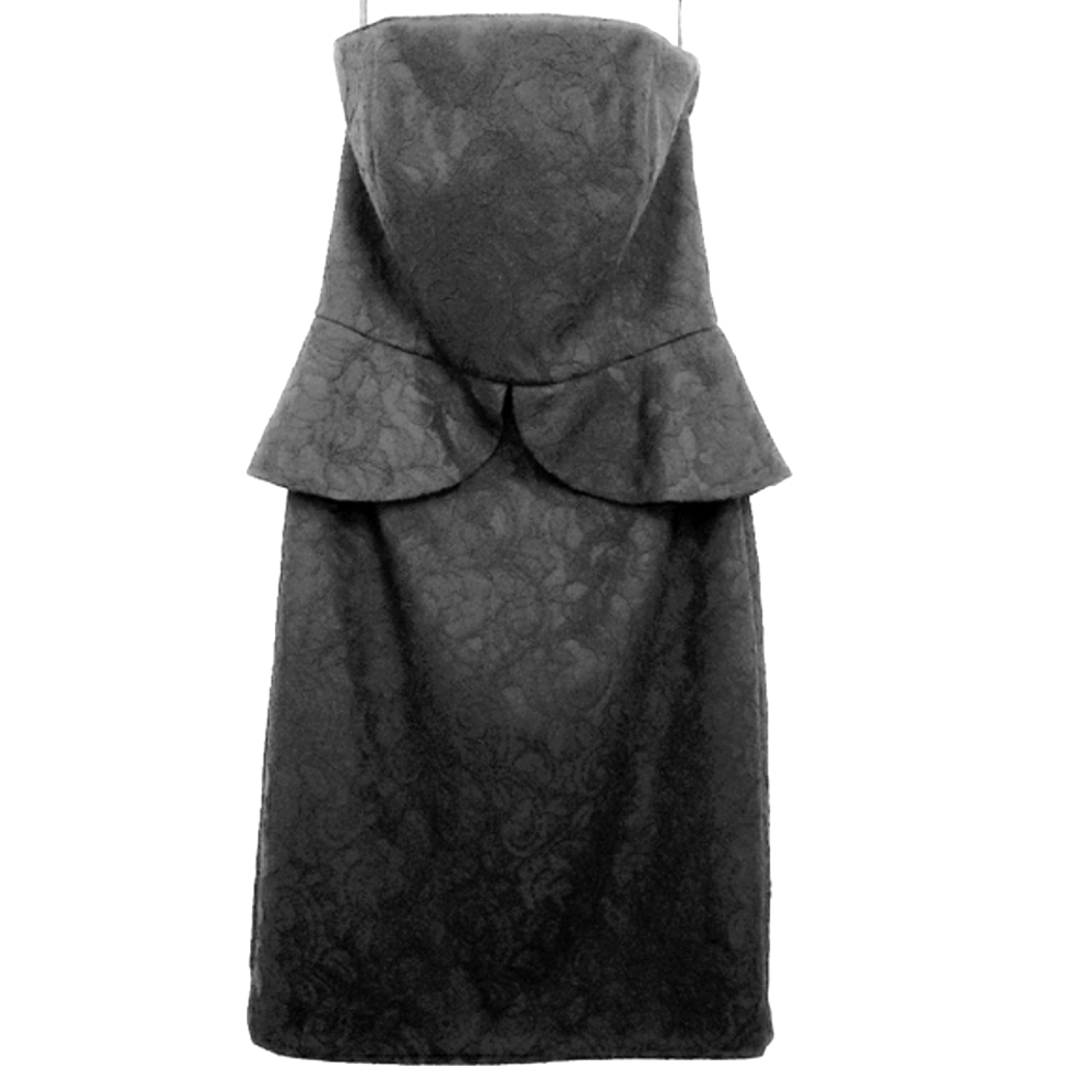 Nwot White House Black Market Strapless Black Lace Peplum Dress - Picture 16 of 16